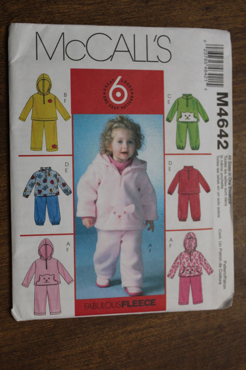 McCalls M4642, Childrens Tops and Pants, Uncut Sewing Pattern