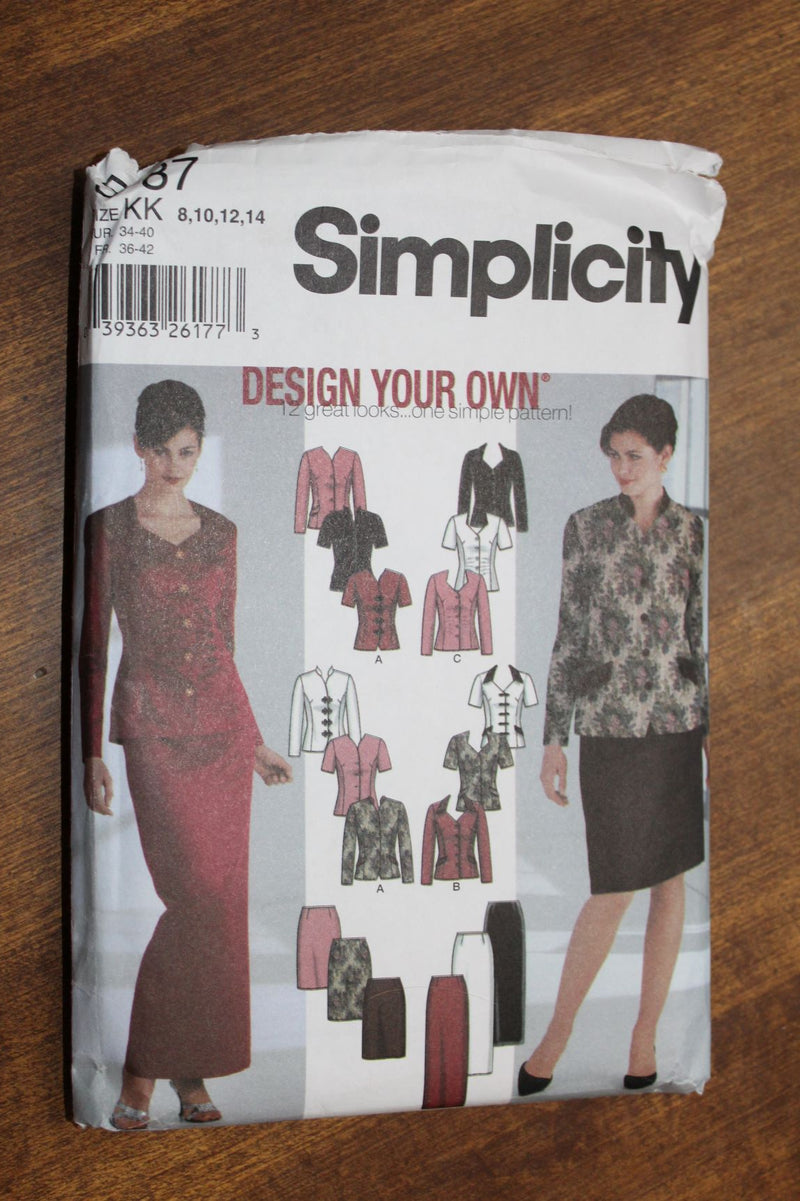 Simplicity 5787, Missts Tops, Skirts, Evening Wear, Uncut Sewing Pattern