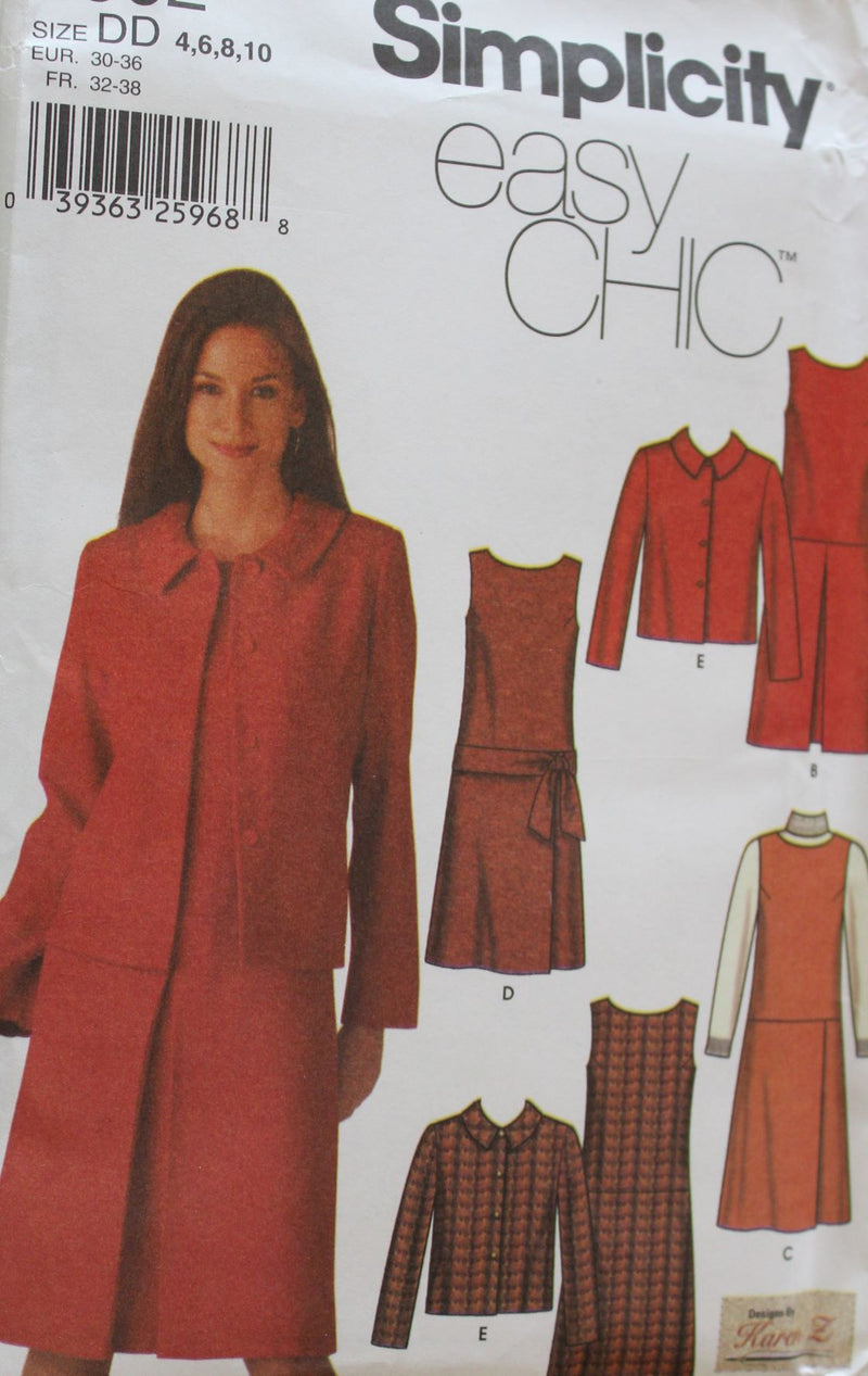 Simplicity 5902, Misses Dresses, Jumpers, Jacket, Uncut Sewing Pattern