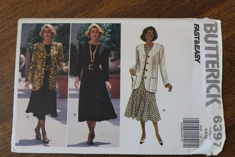 Butterick 6397, Misses Dresses, Jacket, Uncut Sewing Pattern