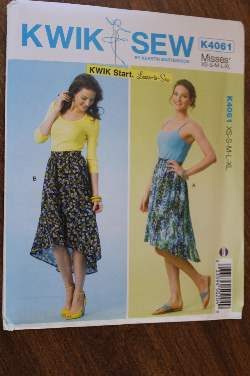 kwik sew K4061, Misses Skirts, Uncut Sewing Pattern