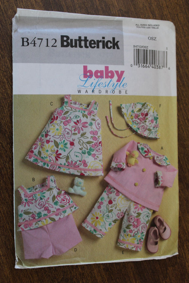 Butterick B4712, Babies Clothing, Uncut Sewing Pattern