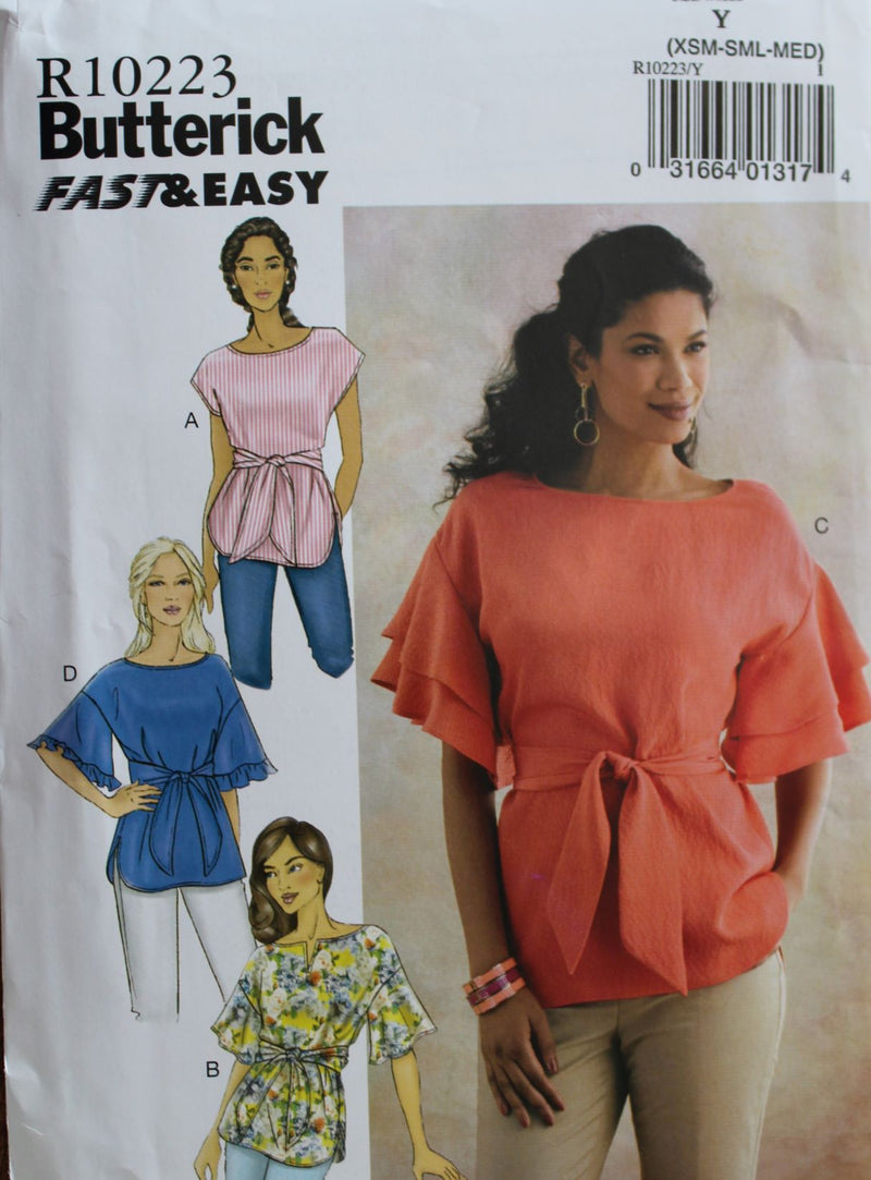 Butterick R10223, Misses Tops, Pullover, Uncut Sewing Pattern