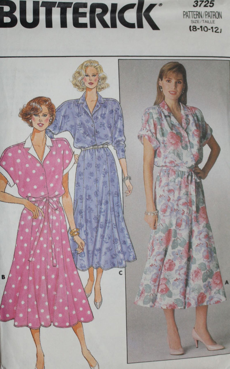 Butterick 3725, Misses Dresses, Uncut Sewing Pattern