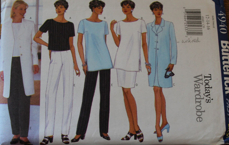 Butterick 4940, Misses Separates, Uncut Sewing Pattern