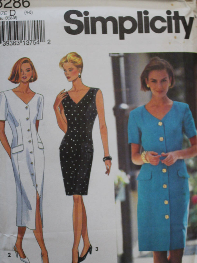 Simplicity 8286, Misses Dresses, Uncut Sewing Pattern