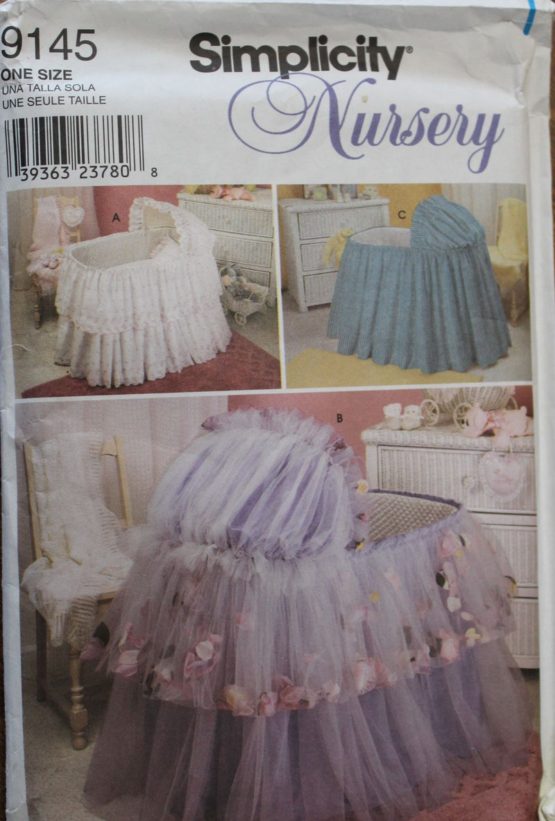 Simplicity 9145, Baby Crib , Bedding, Uncut Sewing Pattern