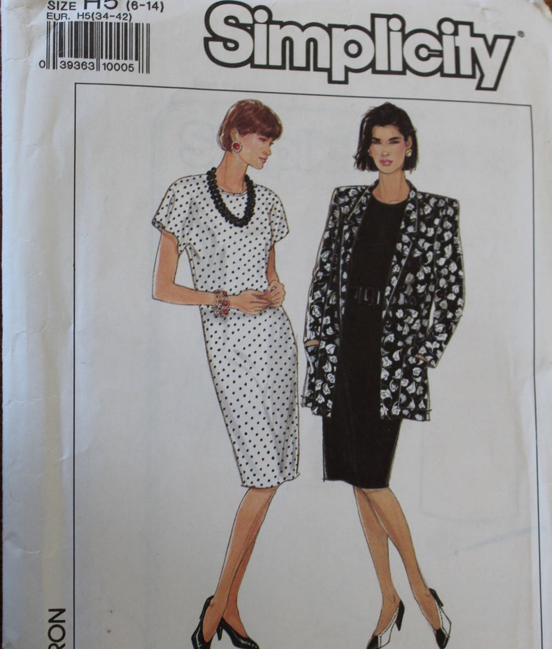 Simplicity 9552, Misses Dresses, Jacket, Uncut Sewing Pattern