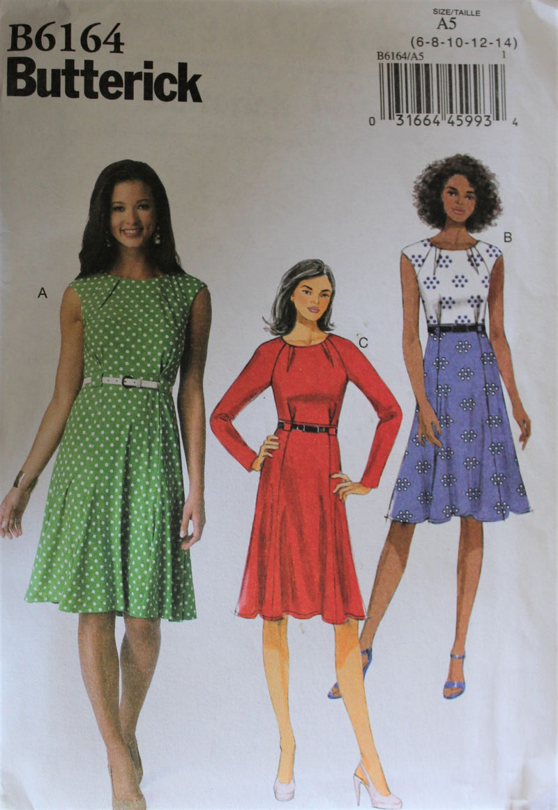 Butterick B6164, Misses Dresses, Uncut Sewing Pattern