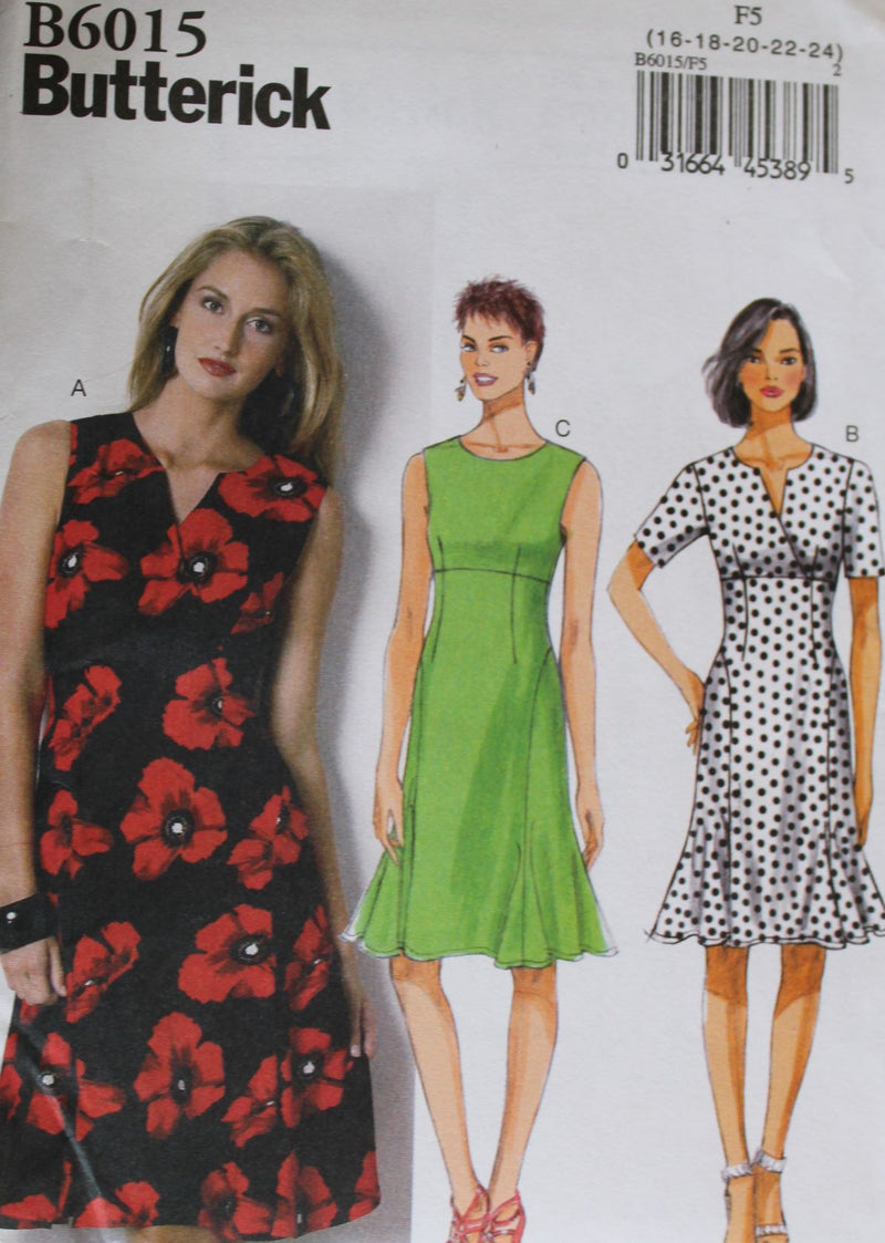Butterick B6015, Misses Dresses, Uncut Sewing Pattern