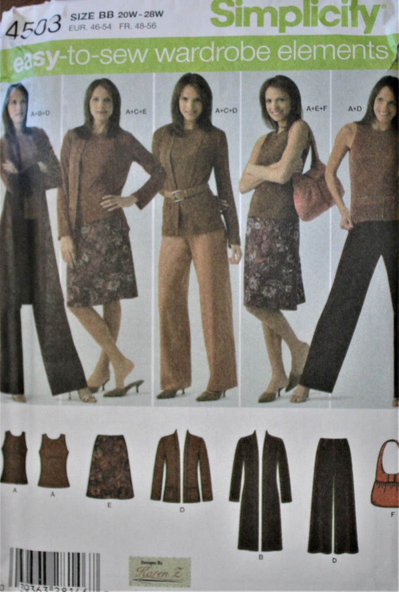 Simplicity 4503, Women's Separates, Uncut Sewing Pattern