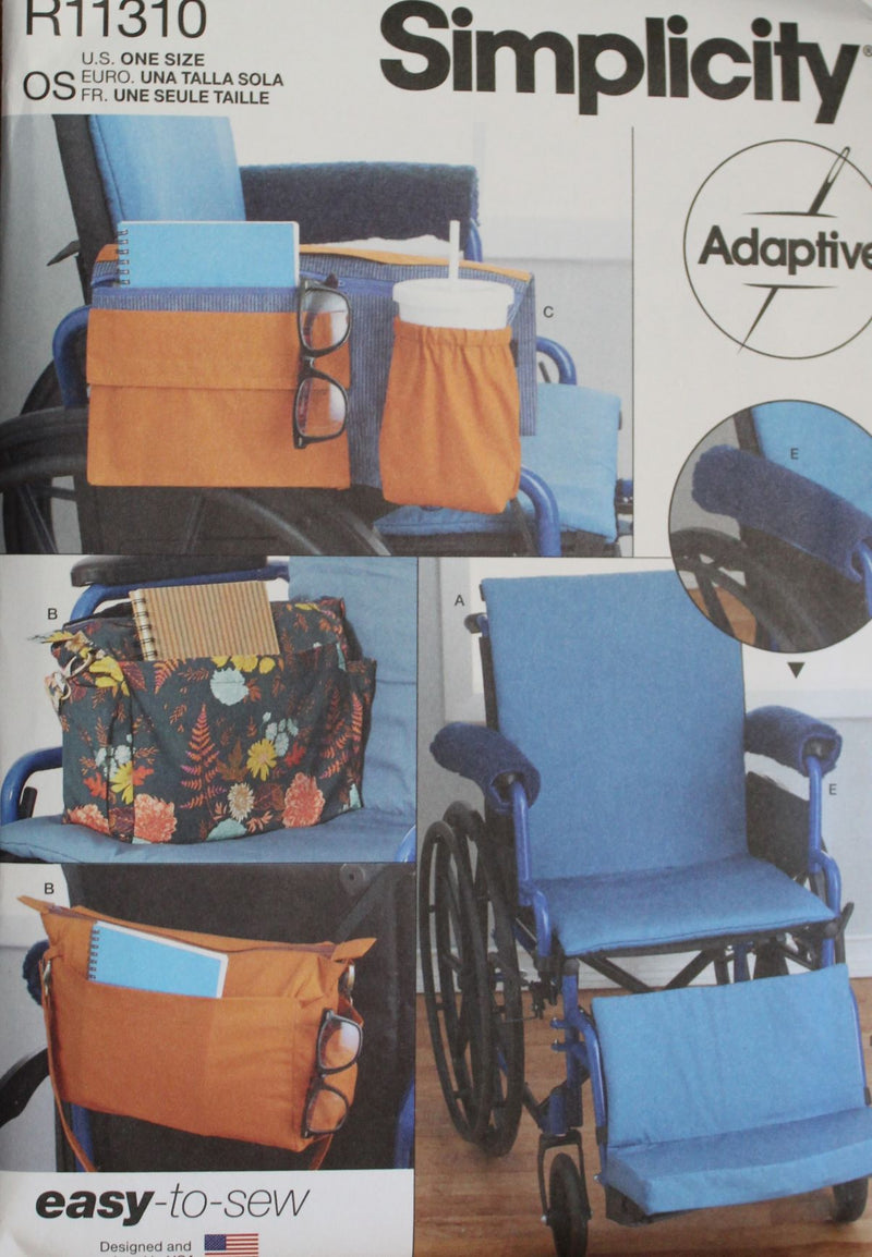 Simplicity R11310, Wheelchair Accessories, Pads, Seat Cushion, Uncut Sewing Pattern