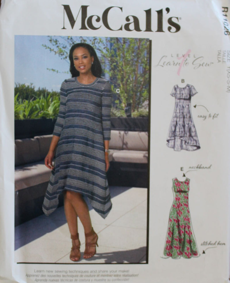 McCalls R11026, Misses Dresses, Uncut Sewing Pattern