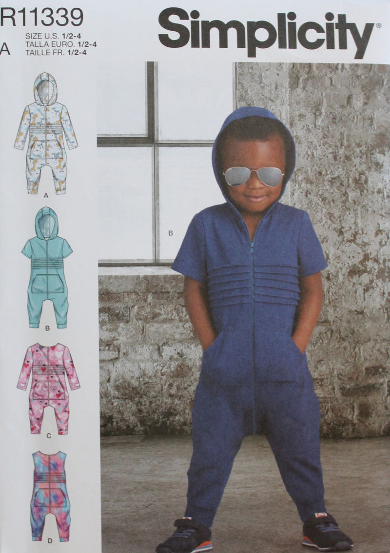 Simplicity R11339, Childrens Jumpsuits, Uncut Sewing Pattern