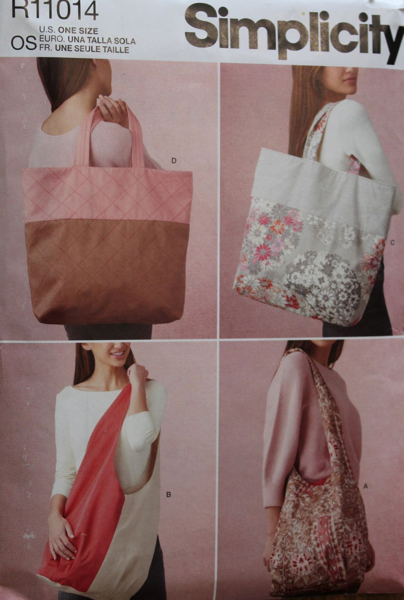 Simplicity R11014, Totes, Bags, Uncut Sewing Pattern