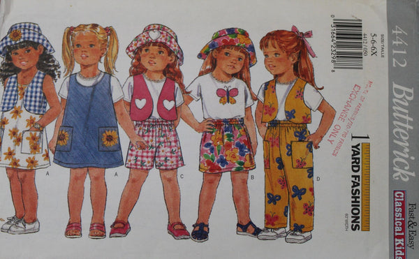 Butterick 4412, Girls Separates, Uncut Sewing Pattern