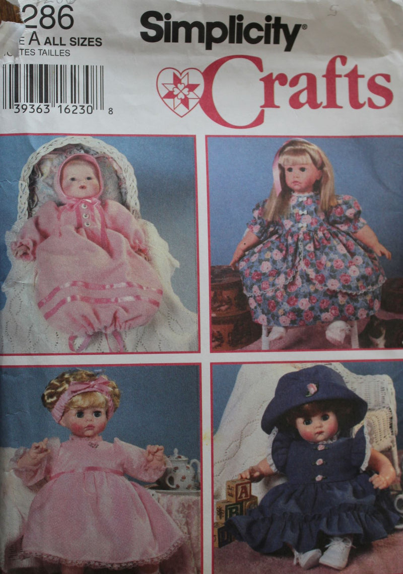 Simplicity 9286, Doll Clothing, Sewing Pattern