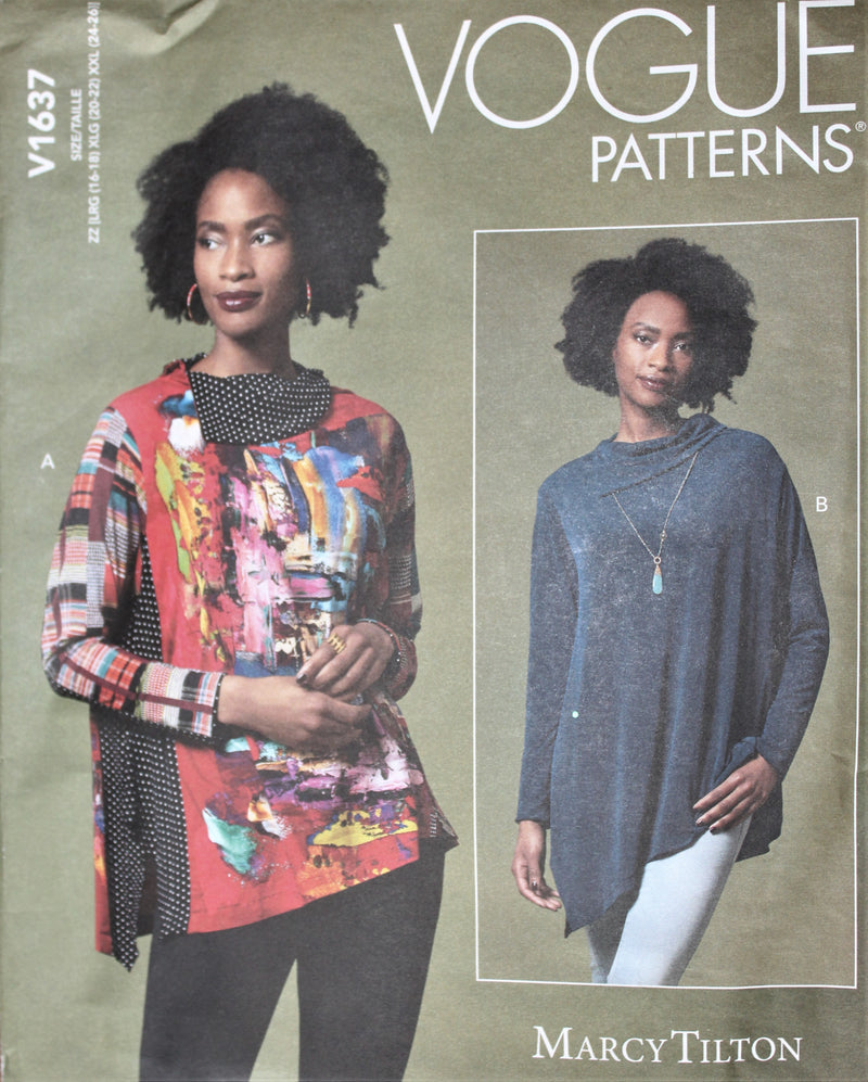 Vogue V1637, Misses Tops, Uncut Sewing Patterns