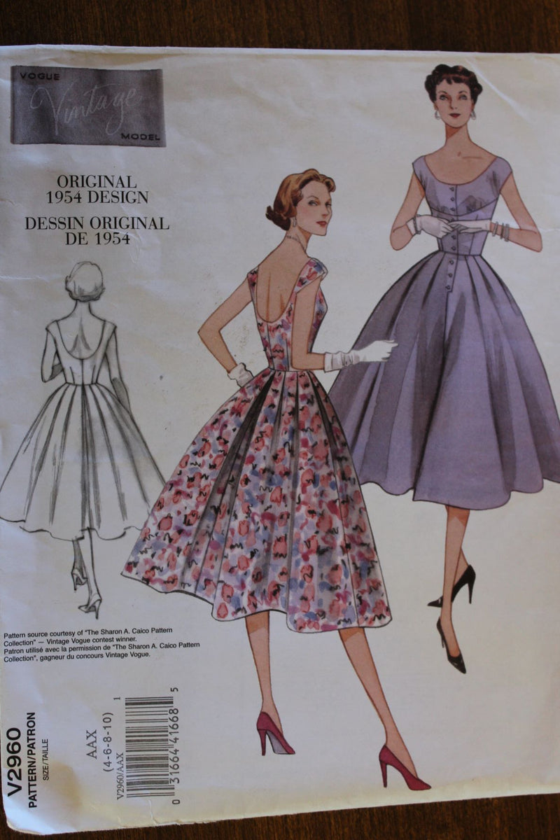 Vogue V2960, Misses Dresses, Vintage Vogue, Uncut Sewing Pattern