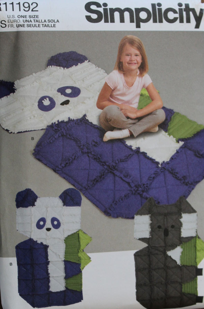 Simplcity R11192, Fleece Rag Quilts, Childrens, Uncut Sewing Pattern