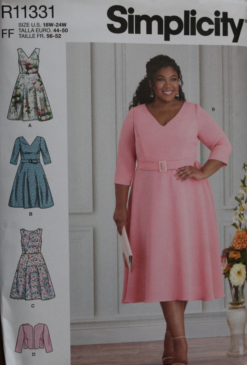 Simplicity R11331, Womens Dresses, Uncut Sewing Pattern