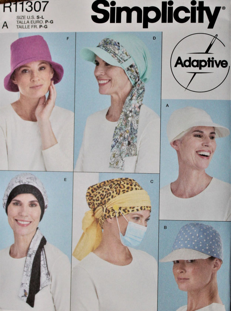 Simplicity R11307, Misses Hats, Scarves, Head Covering, Uncut Sewing Pattern