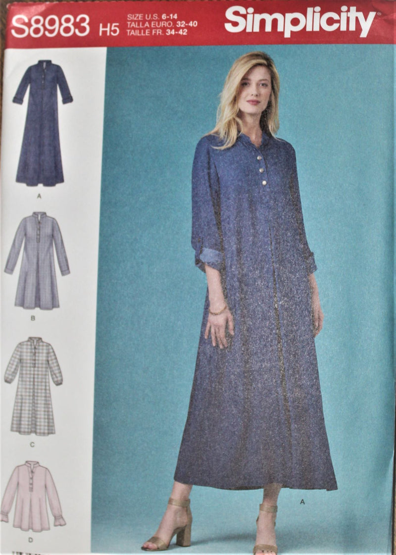 Simplicity S8983, Misses Dresses, Tops, Uncut Sewing Pattern