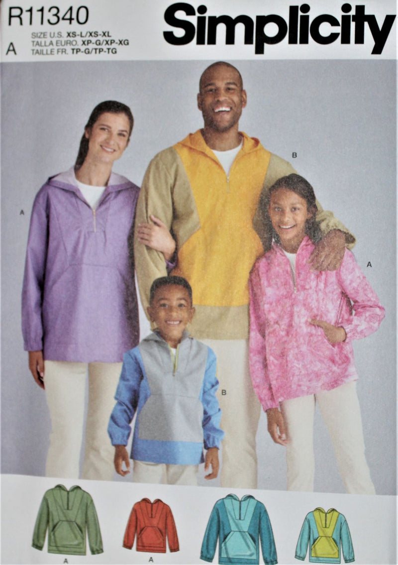 Simplicity R11340, Mens, Womens, Childrens Jackets, Uncut Sewing Pattern