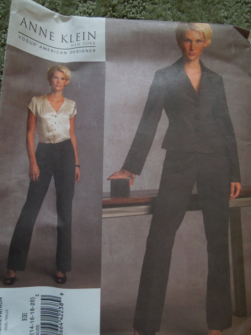 Vogue V1041, UNCUT sewing pattern, petite, misses,jacket, pants