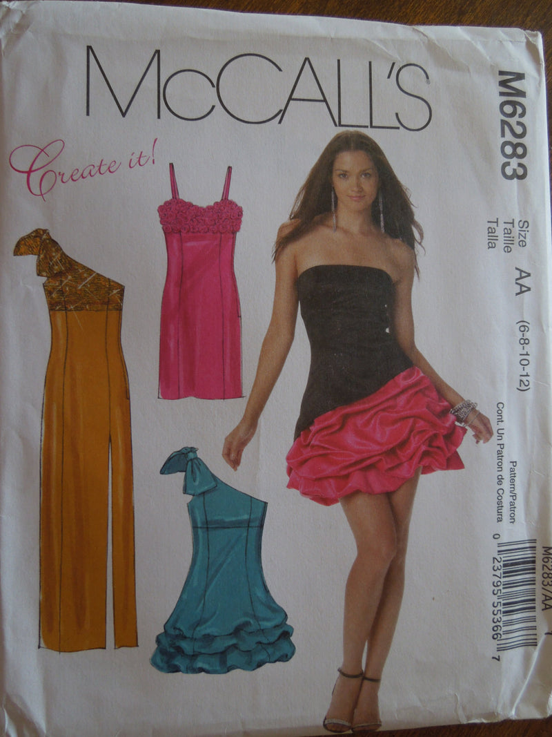 McCalls M6283, Misses, Dresses, Evening Wear, Size Varies,UNCUT sewing pattern,