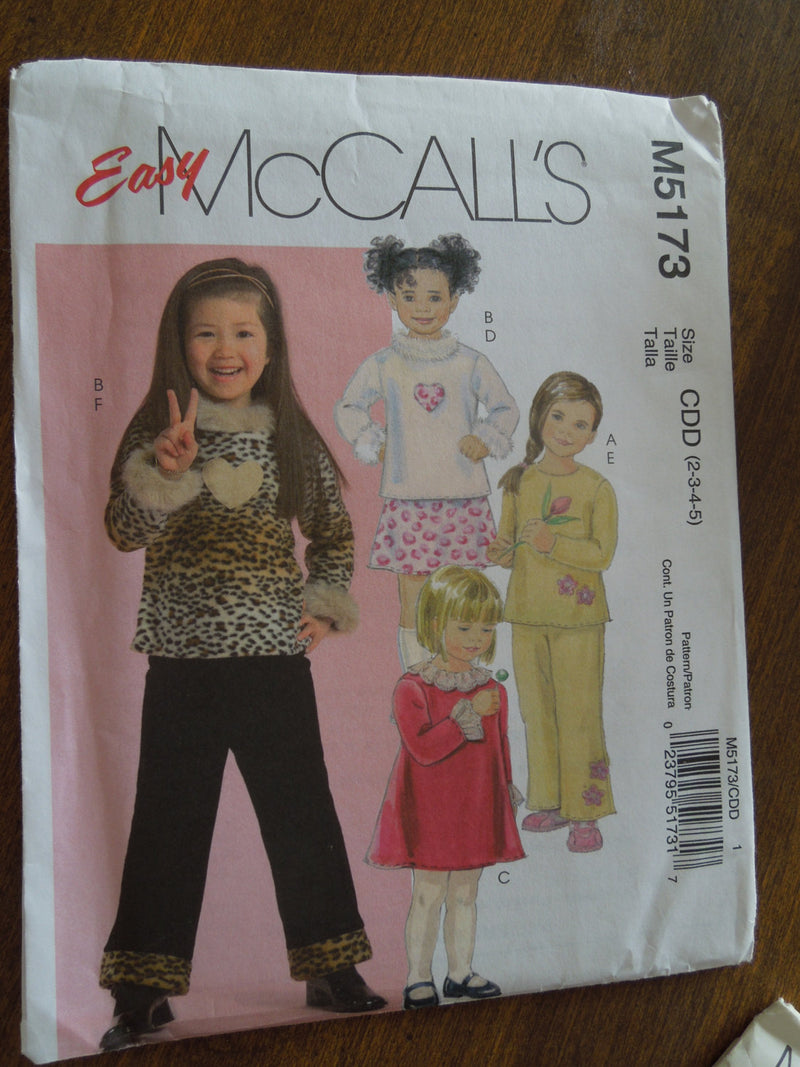 McCalls M5173, Girls, Separates, UNCUT sewing pattern,
