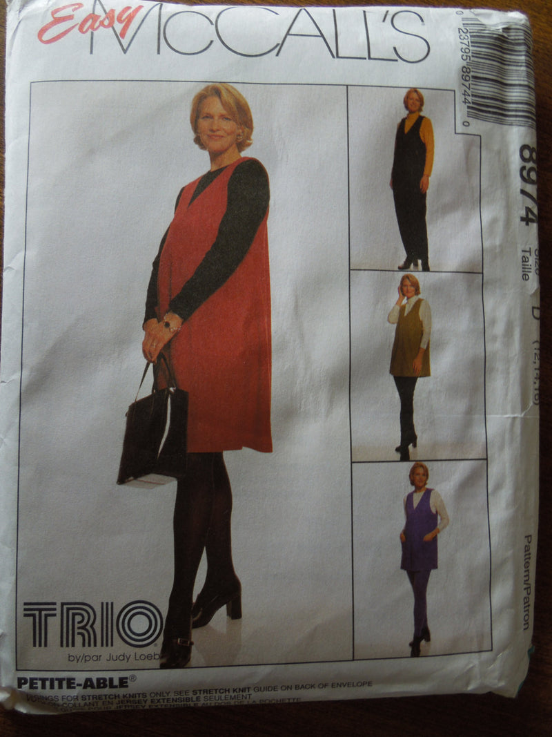 McCalls 8974, Misses, Separates, Maternity, Size Varies, UNCUT sewing pattern,