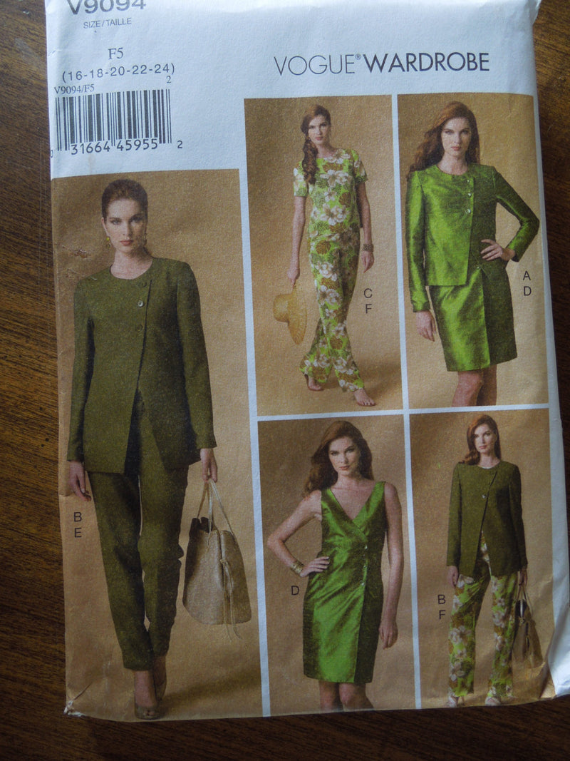 Vogue V9094, Misses Separates, Sz Varies, UNCUT sewing pattern,