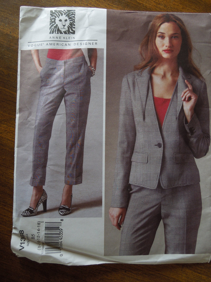 Vogue V1388, Misses Separates, Lined Jacket,  UNCUT sewing pattern,