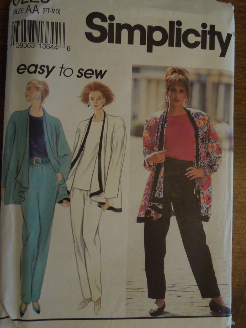 Simplicity 8228, Misses Pants, Tops, Jacket, UNCUT sewing pattern,