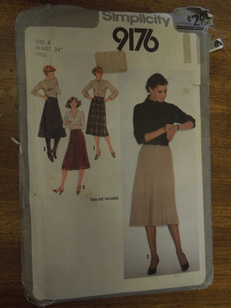 Simplicity 9176, Misses, Skirts, UNCUT sewing pattern,