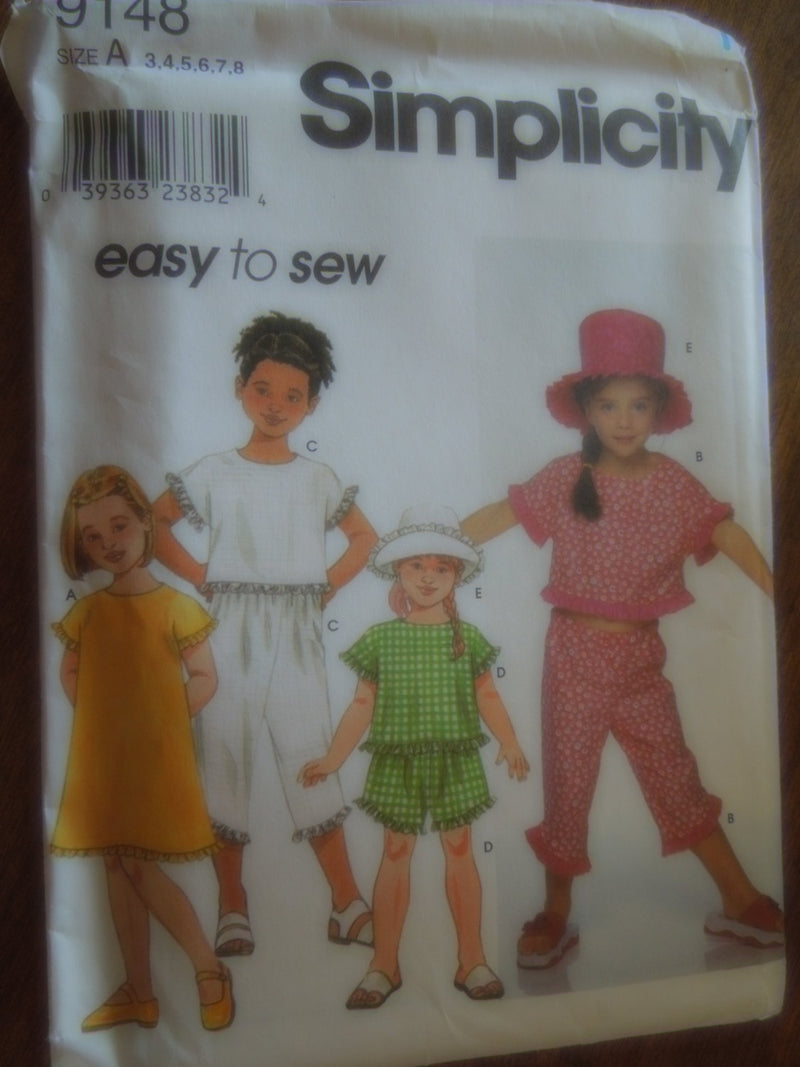 Simplicity 9148, Girls, Separates, UNCUT sewing pattern,