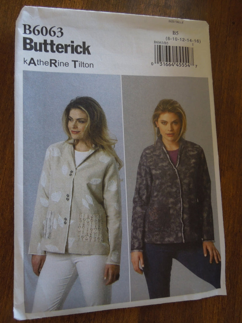 Butterick B6063, Misses,  Jackets, UNCUT sewing pattern,