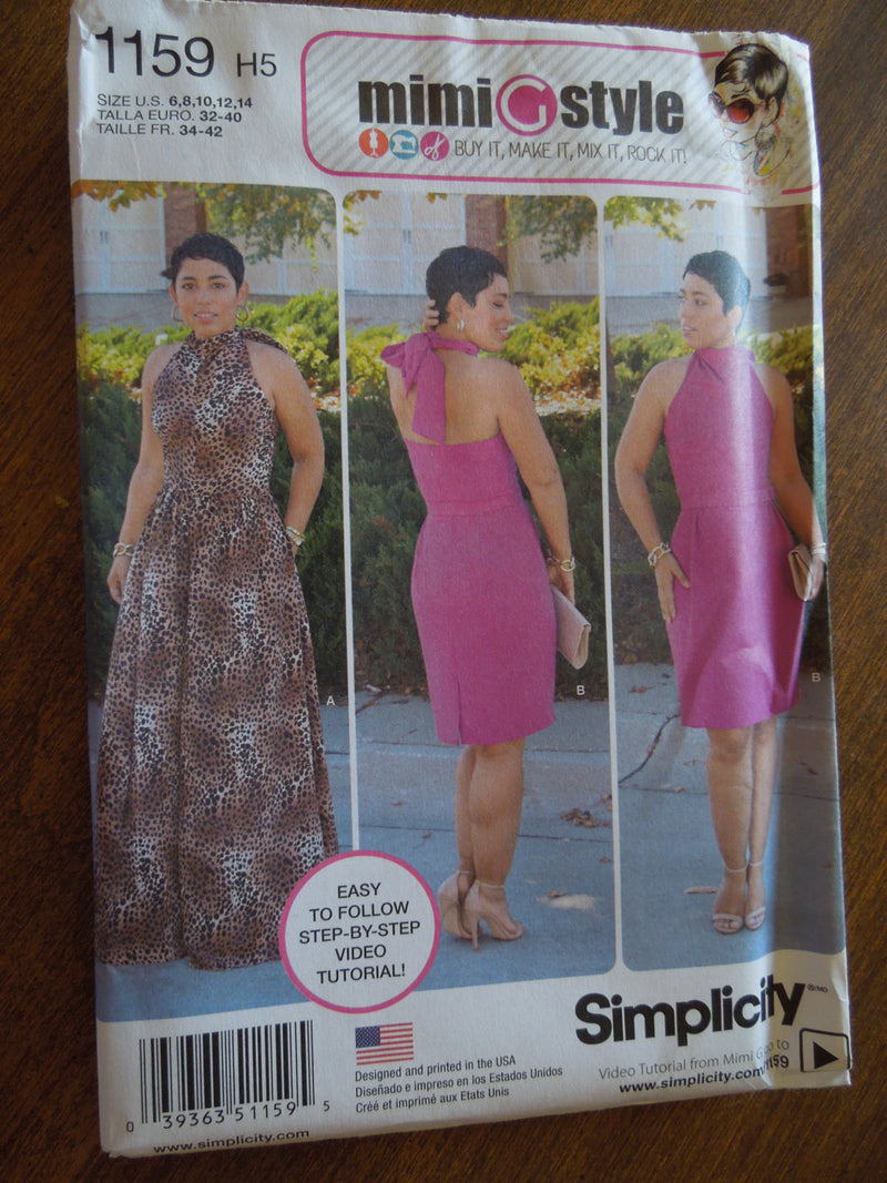 Simplicity 1159, Misses, Dresses,  Sizes 6-14, UNCUT sewing pattern