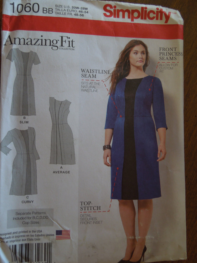 Simplicity 1060, Womens, Dresses, Sizes vary,  UNCUT sewing pattern,