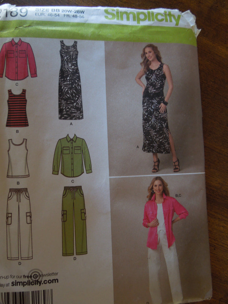 Simplicity 2189, Misses, Separates, Uncut sewing pattern,