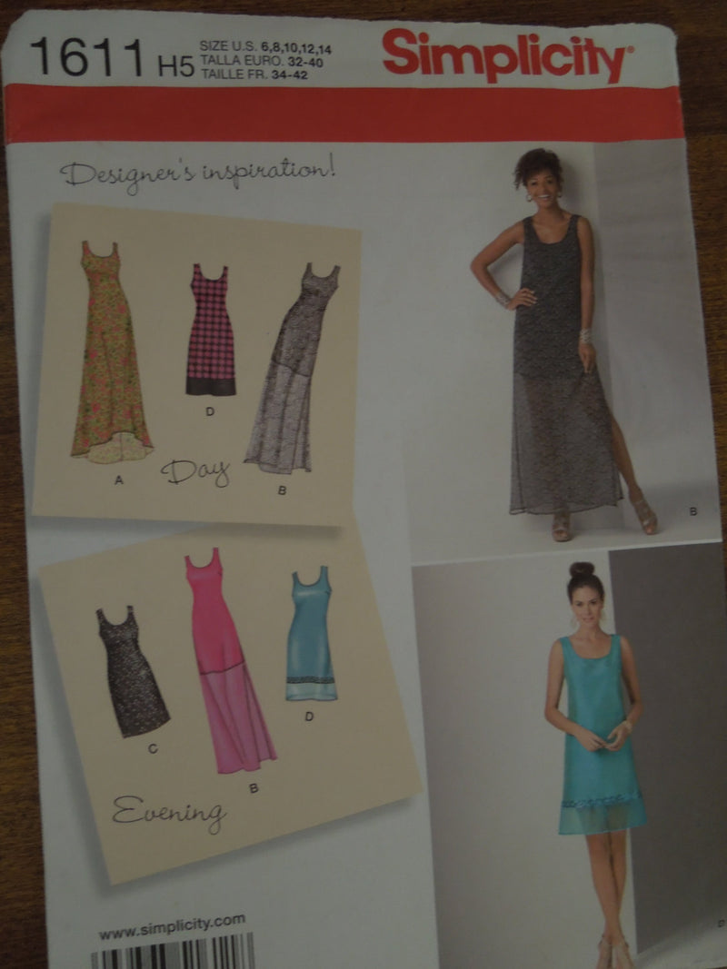 Simplicity 1611,Misses, Dresses, Evening Wear,  Size varies, petite, UNCUT sewing pattern,