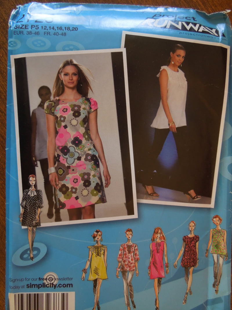 Simplicity 2725, Misses, Dresses, Tunics, Sz Varies,  UNCUT sewing pattern,