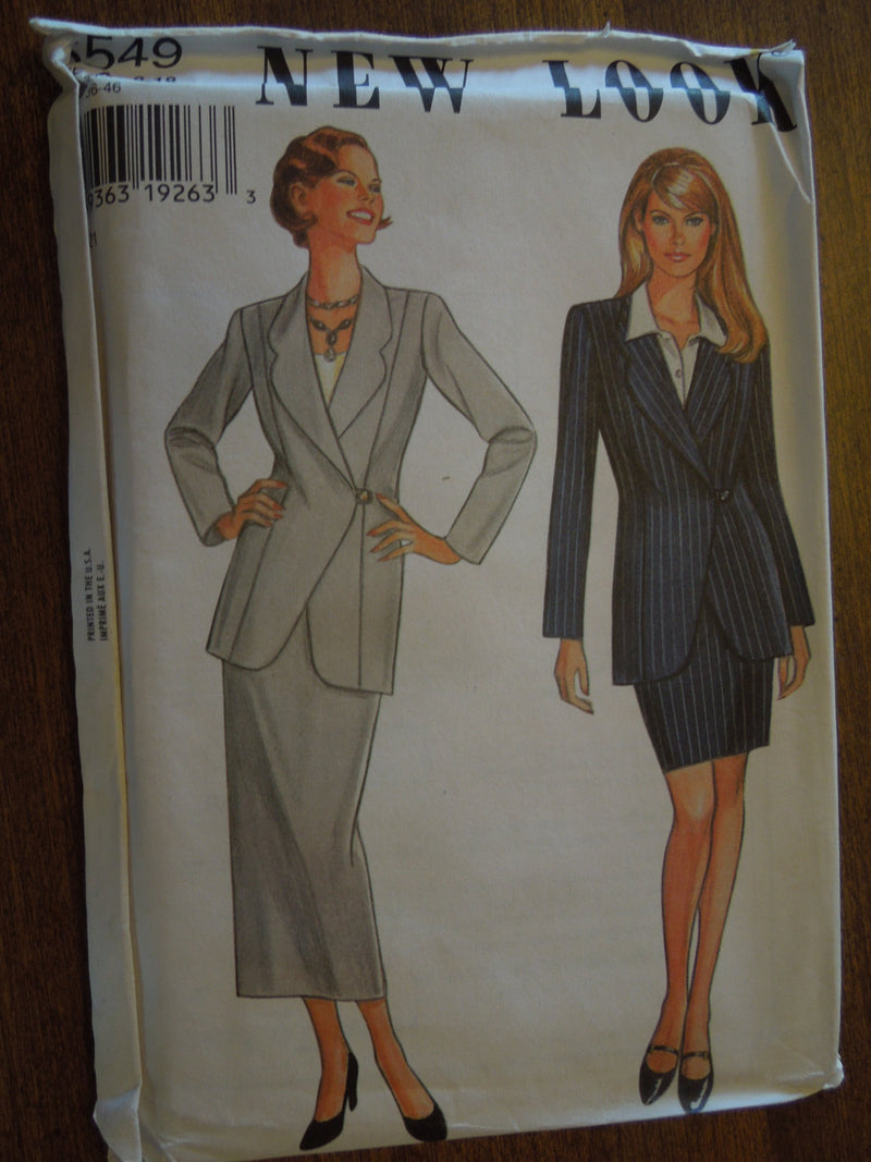 New Look 6549, Misses, Skirts, Lined Jackets, UNCUT sewing pattern,
