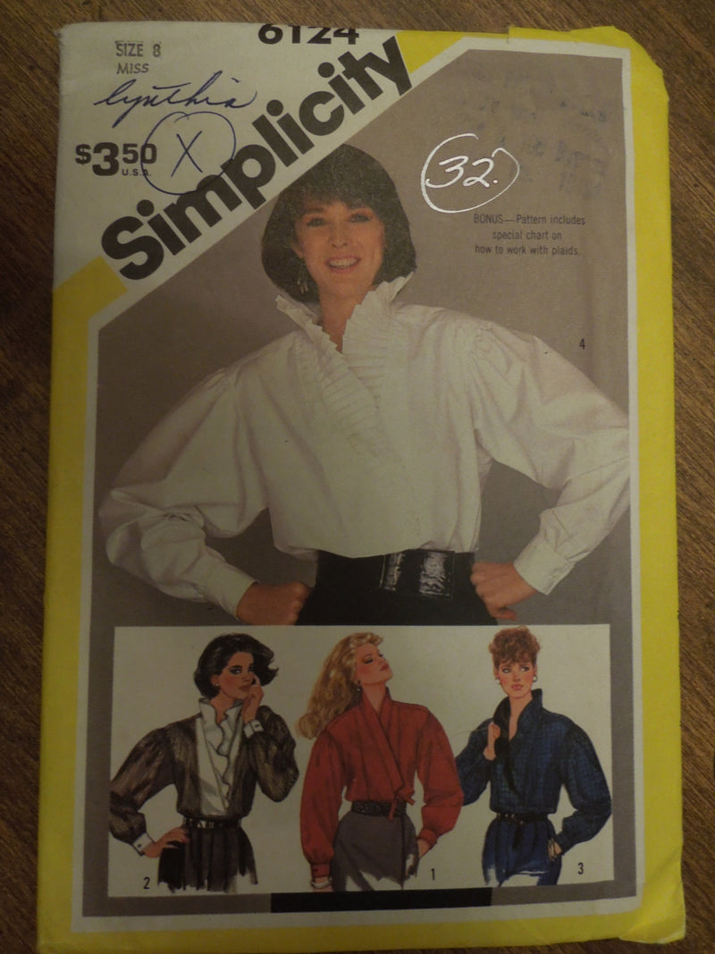 Siimplicity 6124, Misses Blouses, Pullover, UNCUT sewing pattern, SALE