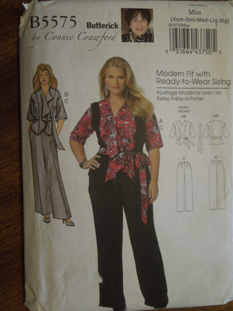 Butterick B5575, Womens Jacket, Pants, UNCUT sewing pattern,