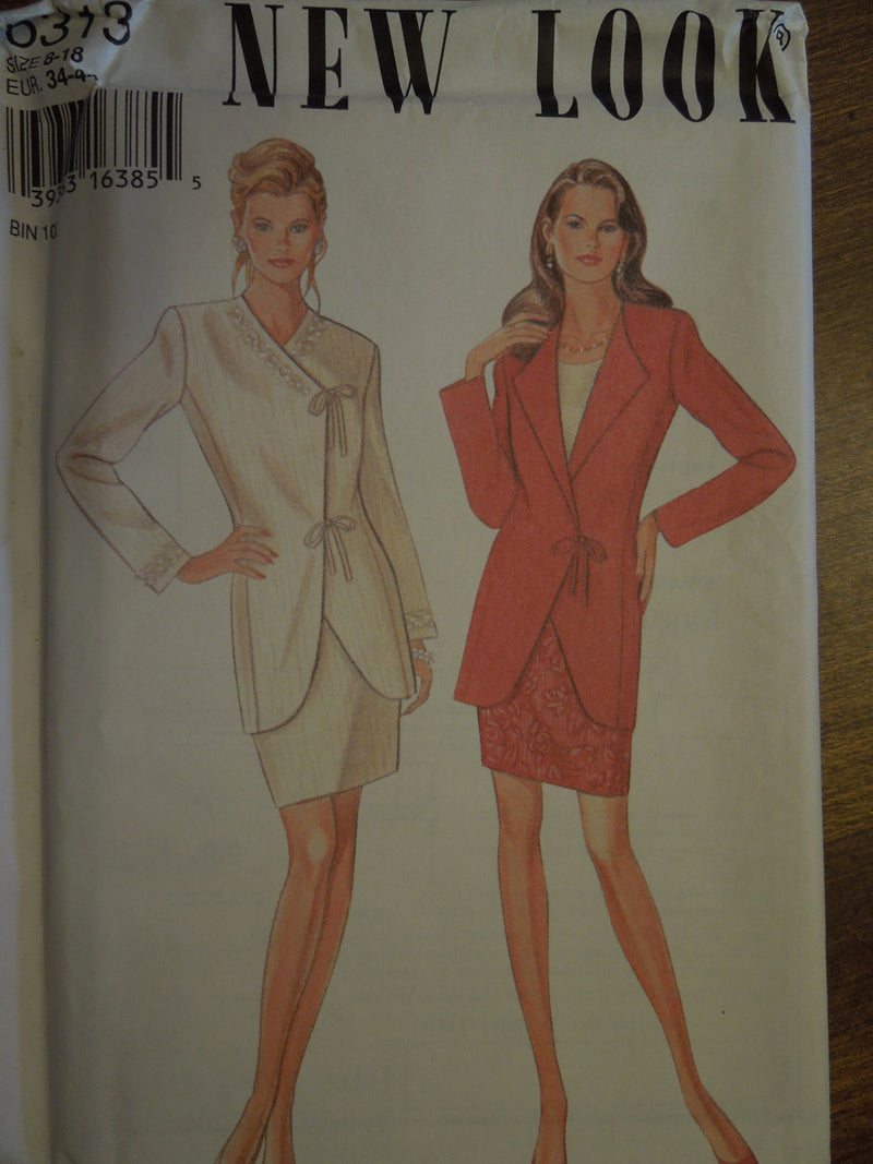 New Look 6313, Misses, Skirts, Lined Jackets, UNCUT sewing pattern,