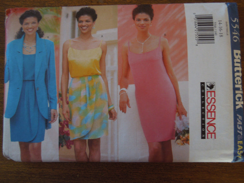 Butterick 5546, Misses Dresses, Tops, Skirts, Jackets, UNCUT sewing pattern,