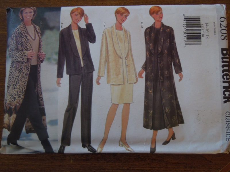 Butterick 6208, Misses, Separates, Sizes Vary, UNCUT sewing pattern,