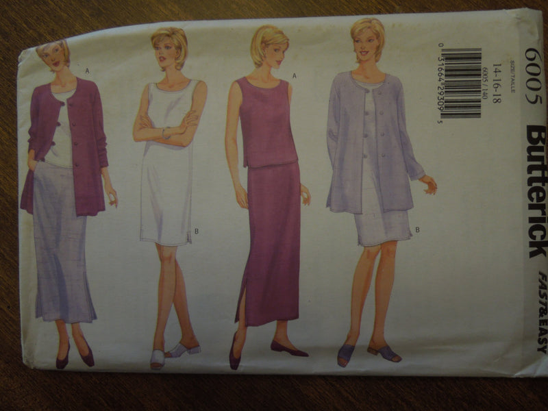 Butterick 6005,  Misses, Separates, UNCUT sewing pattern, Petite